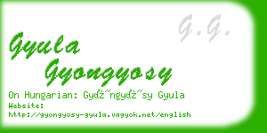 gyula gyongyosy business card